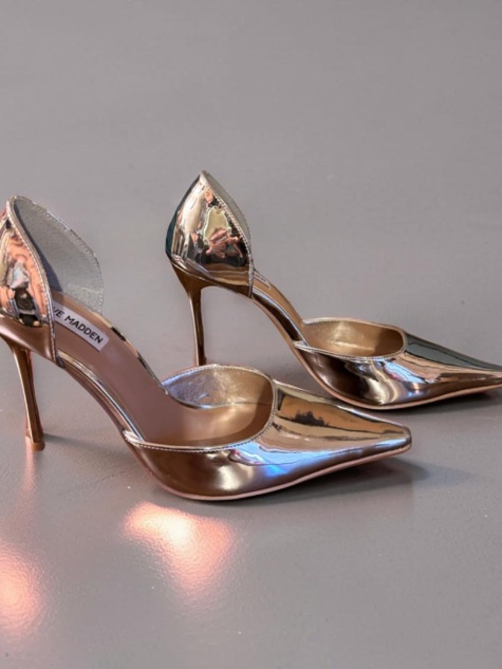 Steve Madden Devon Silver Pointed Toe Pumps